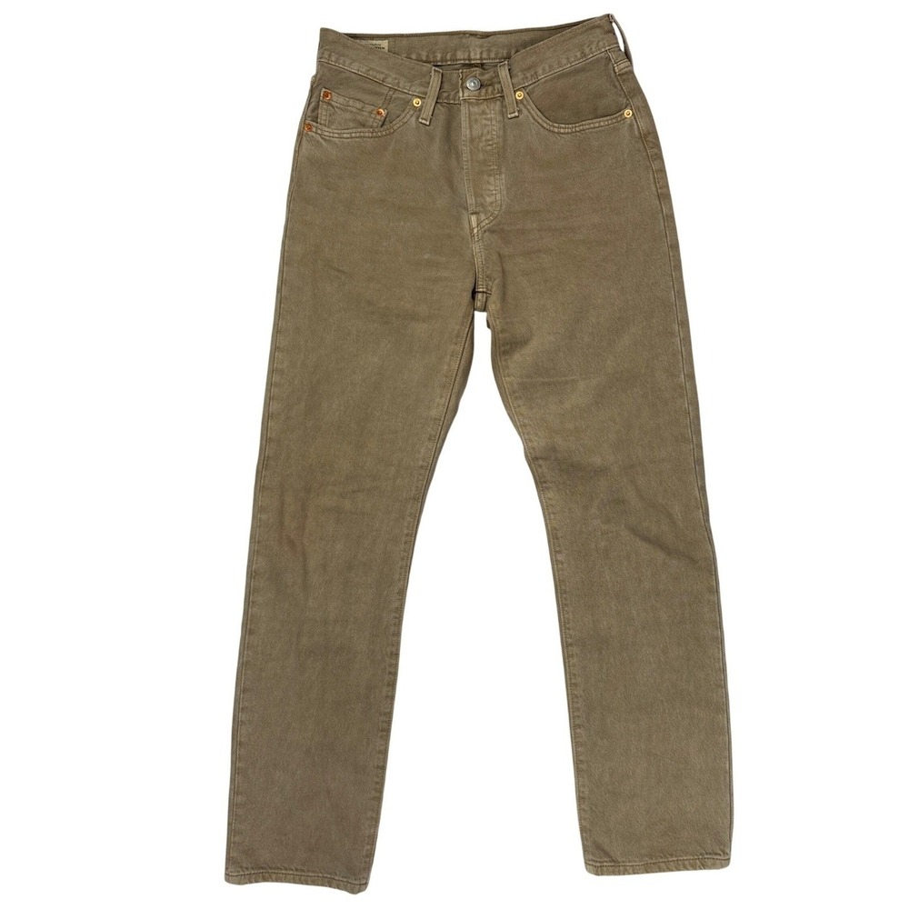 Levis 501 Premium Jeans Tan Khaki Button Fly Workwear Skater Mens 29x29